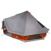 Vidaxl tipi tent 10-persoons grijs en oranje taft - afbeelding 2