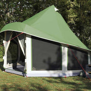 Vidaxl tipi tent met dak met opslag groen 404 x 370 x 270 cm taft - afbeelding 3