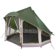 Vidaxl tipi tent met dak met opslag groen 404 x 370 x 270 cm taft - afbeelding 2