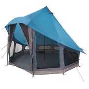 Vidaxl tipi tent met dak met opslag blauw 404 x 370 x 270 cm taft - afbeelding 2