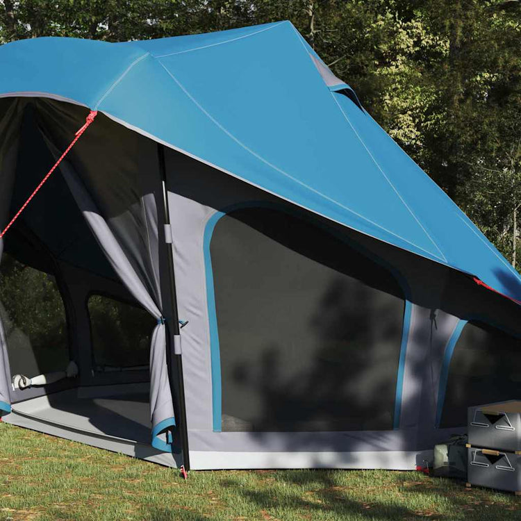 Vidaxl tipi tent met dak met opslag blauw 508 x 470 x 300 cm taft