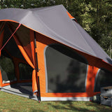 Vidaxl tipi tent met dak grijs en oranje 508 x 470 x 300 cm taft - afbeelding 3