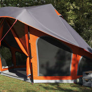 Vidaxl tipi tent met dak grijs en oranje 508 x 470 x 300 cm taft - afbeelding 3