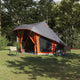 Vidaxl tipi tent met dak grijs en oranje 508 x 470 x 300 cm taft
