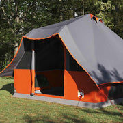 Vidaxl tipi tent 8-persoons grijs en oranje taft - afbeelding 3