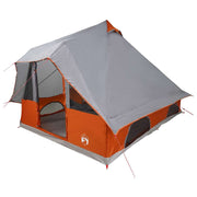 Vidaxl tipi tent 8-persoons grijs en oranje taft - afbeelding 2