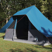 Vidaxl tipi tent 10-persoons blauw taft - afbeelding 3