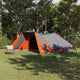 Vidaxl tipi tent 12-persoons grijs en oranje taft