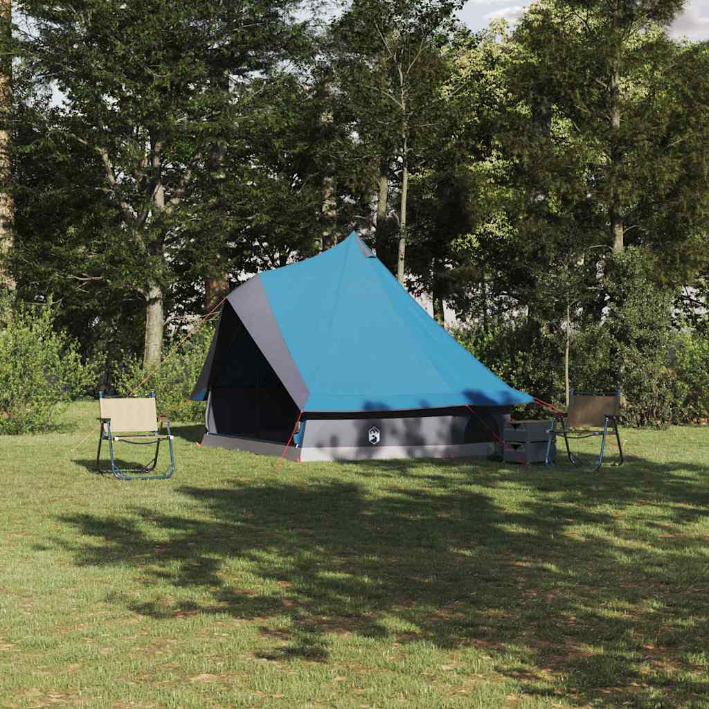 Vidaxl tipi tent 8-persoons blauw taft