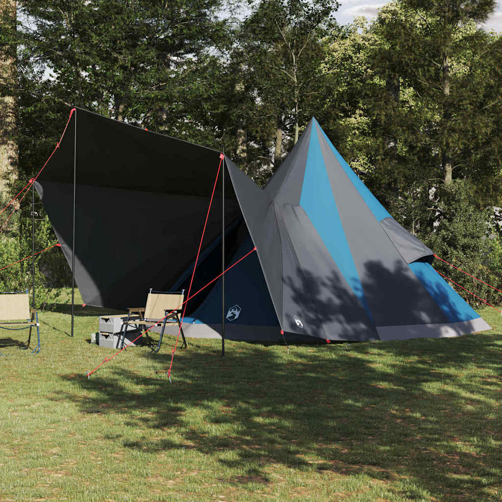 Vidaxl tipi tent met dak met opslag blauw 510 x 690 x 330 cm taft