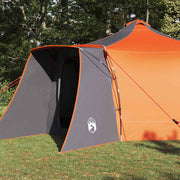 Vidaxl tipi tent 8-persoons grijs en oranje taft - afbeelding 3