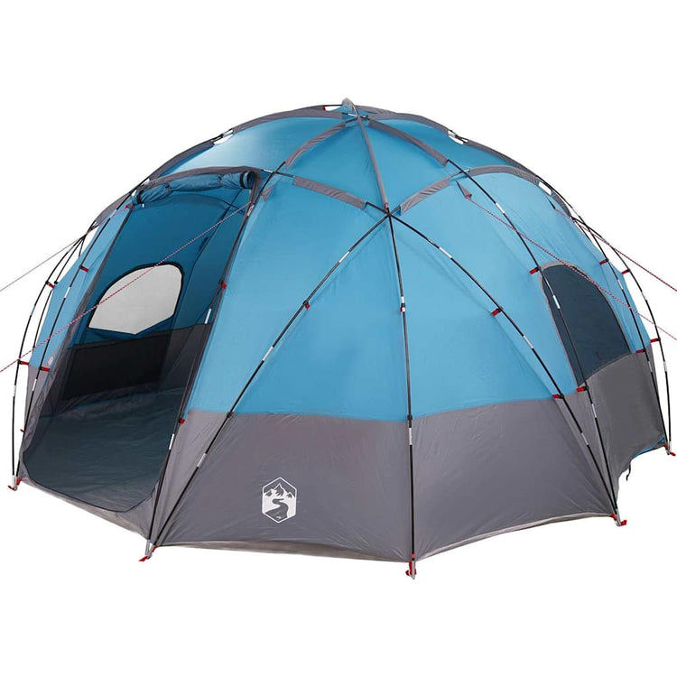 Vidaxl koepeltent met dak met opslag blauw 475 x 475 x 235 cm taft