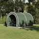 Vidaxl fietstent met dak met opslag groen 256 x 222 x 182 cm taft