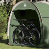 Vidaxl fietstent met dak met opslag groen 210 x 90 x 174 cm