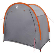 Vidaxl fietstent met dak met opslag grijs en oranje 210 x 90 x 174 cm - afbeelding 2