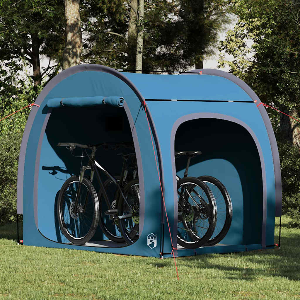 Vidaxl fietstent 210 x 156 x 180 cm waterdicht blauw