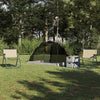 Vidaxl tent met dak met opslag grijs en zwart 236 x 150 x 136 cm