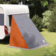Vidaxl achterkleptent grijs en oranje 140 190 x 150 x 185 cm taft