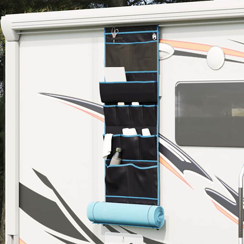 Vidaxl opslagzak met opslag zwart en blauw 161 x 58,5 cm oxford