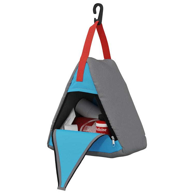 Vidaxl opslagzak 4 st grijs en blauw 24 x 16 x 24 cm oxford