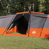 Vidaxl gezinstent met dak grijs en oranje 833 x 585 x 216 cm taft