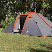 Vidaxl tunnel tent 4-persoons grijs en oranje taft waterdicht - afbeelding 3