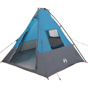Vidaxl tipi tent 6-persoons waterdicht blauw taft - afbeelding 2
