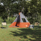 Vidaxl tipi tent 6-persoons waterdicht grijs en oranje taft