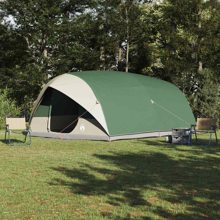 Vidaxl tunnel tent 10-persoons waterdicht groen taft