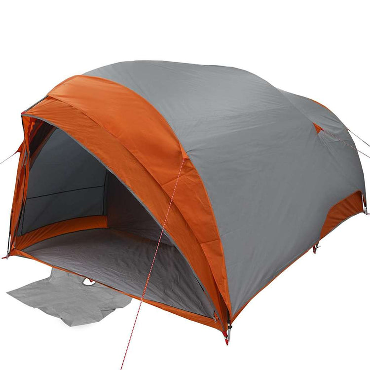 Vidaxl tunnel tent 6-persoons waterdicht grijs en oranje taft