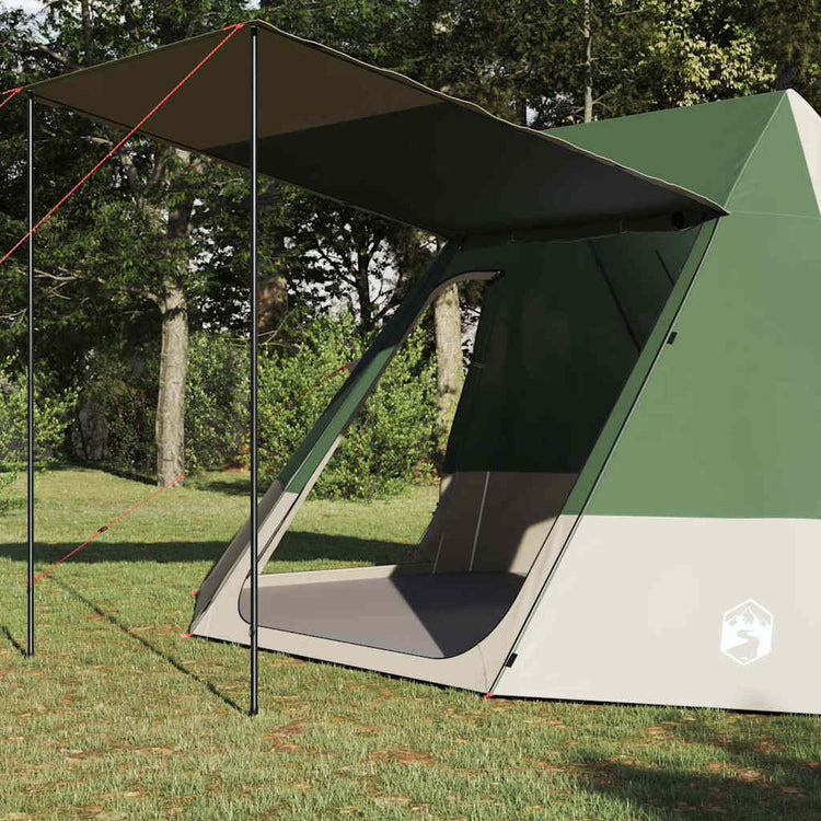 Vidaxl camping tent 10-persoons waterdicht groen taft