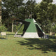 Vidaxl camping tent 10-persoons waterdicht groen taft