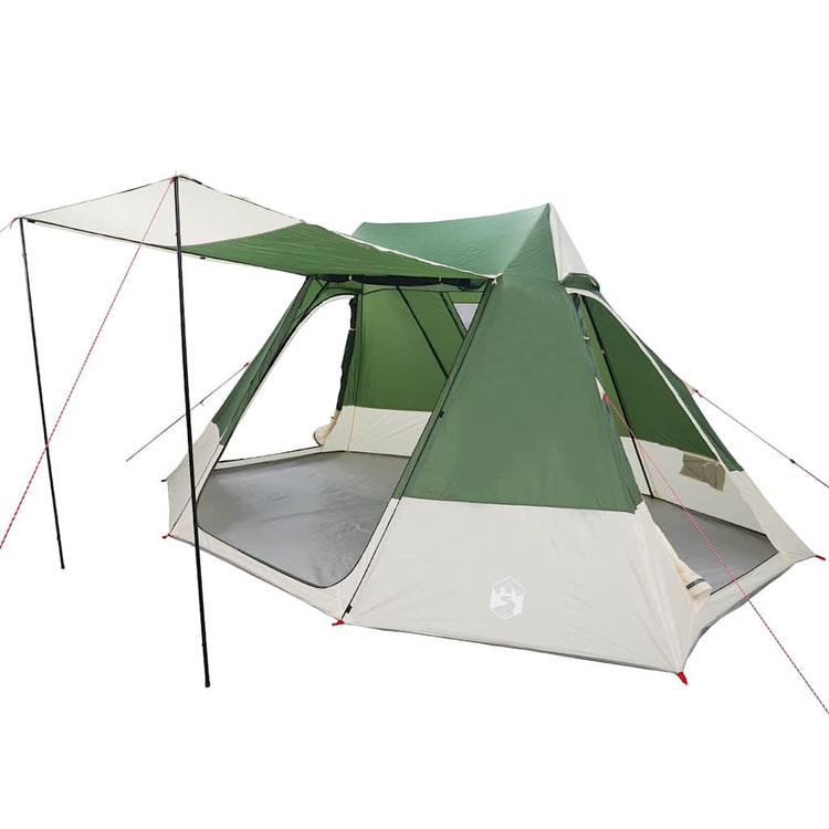 Vidaxl camping tent 10-persoons waterdicht groen taft