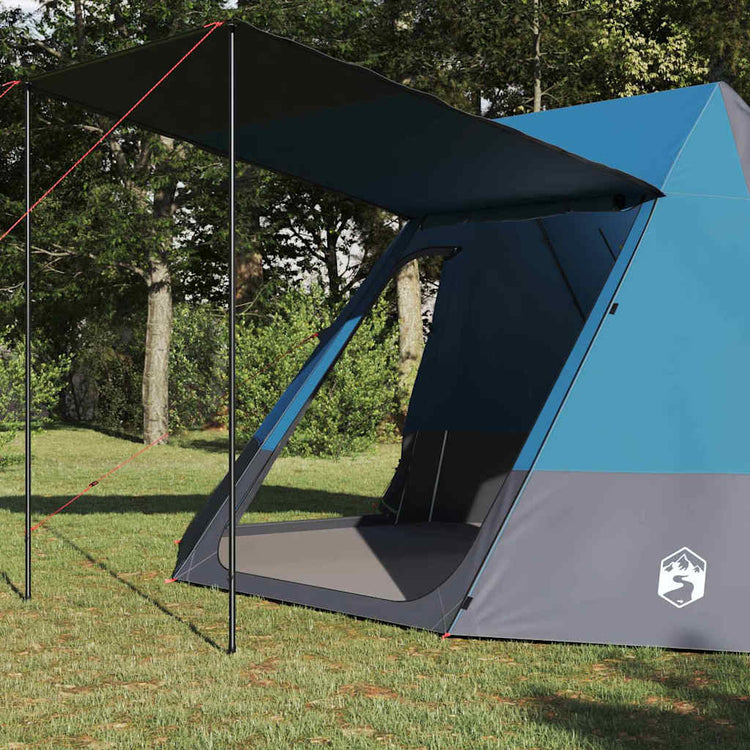 Vidaxl camping tent 10-persoons waterdicht blauw taft
