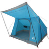 Vidaxl camping tent met dak met opslag blauw 223 x 163 x 130 cm taft