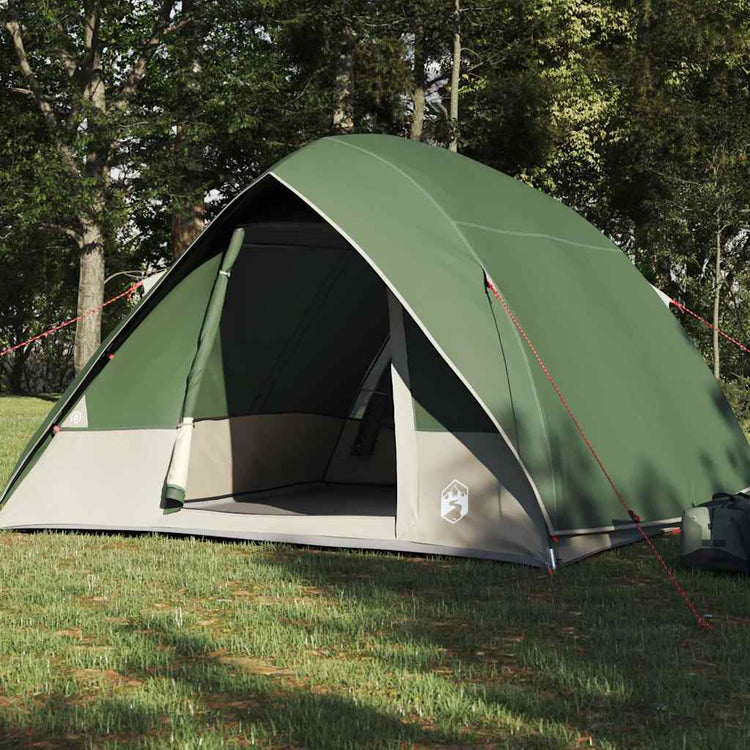 Vidaxl kamperen tent 2-persoons waterdicht groen taft