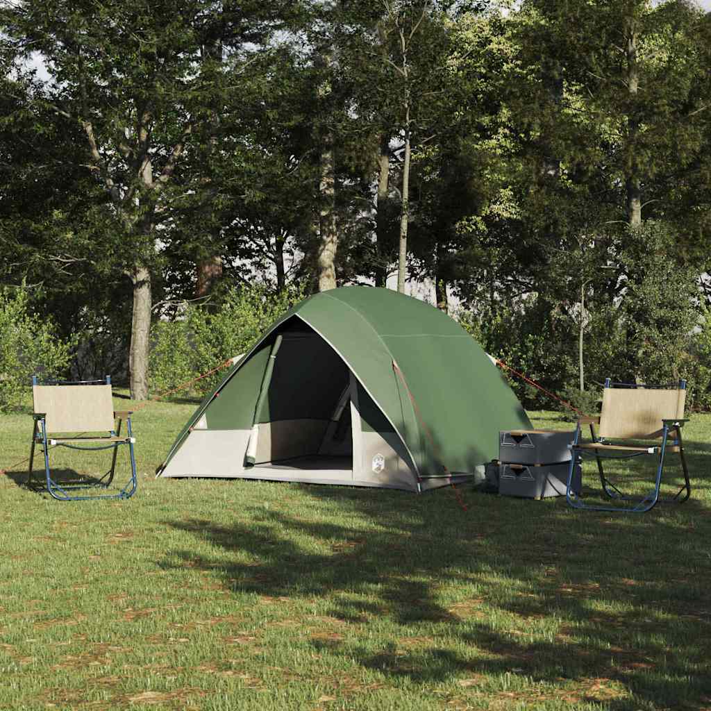 Vidaxl kamperen tent 2-persoons groen taft waterdicht