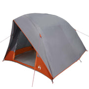 Vidaxl kamperen tent 2-persoons grijs en oranje taft waterdicht - afbeelding 2