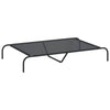 Vidaxl hondenmand verhoogd 130x80x20 cm textiel en staal zwart