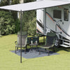 Vidaxl tenttapijt blauw en grijs 200 x 200 cm polyetheen