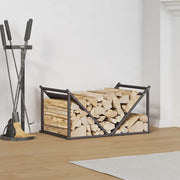 Vidaxl brandhoutrek 70x43x34,5 cm koudgewalst staal zwart - afbeelding 1