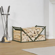 Vidaxl brandhoutrek 70x43x34,5 cm koudgewalst staal olijfgroen - afbeelding 1