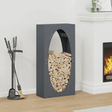 Vidaxl brandhoutrek 50x23x100 cm koudgewalst staal antracietkleurig - afbeelding 1