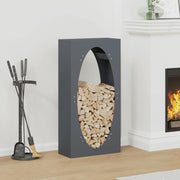 Vidaxl brandhoutrek 50x23x100 cm koudgewalst staal antracietkleurig - afbeelding 1
