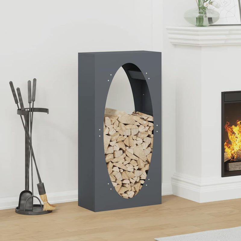 Vidaxl brandhoutrek 50x23x100 cm koudgewalst staal antracietkleurig