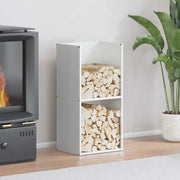 Vidaxl brandhoutrek 40x30x80 cm koudgewalst staal wit - afbeelding 1