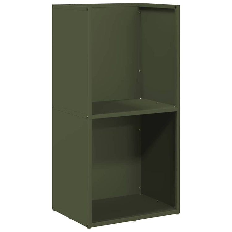 Vidaxl brandhoutrek 40x30x80 cm koudgewalst staal olijfgroen