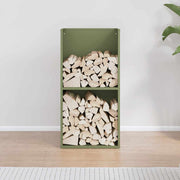 Vidaxl brandhoutrek 40x30x80 cm koudgewalst staal olijfgroen - afbeelding 3