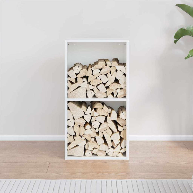 Vidaxl brandhoutrek 40x30x75 cm koudgewalst staal wit