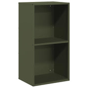 Vidaxl brandhoutrek 40x30x75 cm koudgewalst staal olijfgroen - afbeelding 2